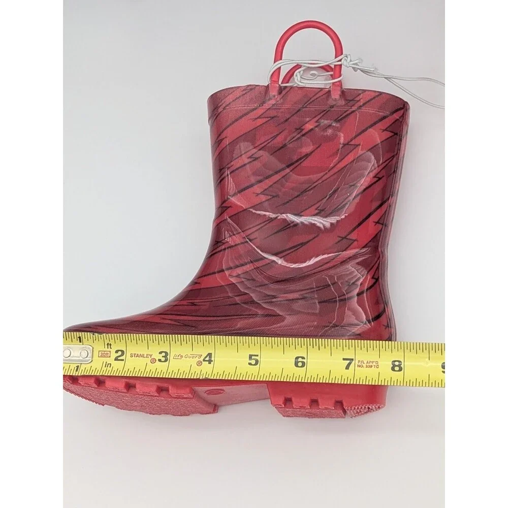 NWOT Disney Pixar Cars Lightning McQueen Kids (Size 11/12) Rain Boots w/Handles